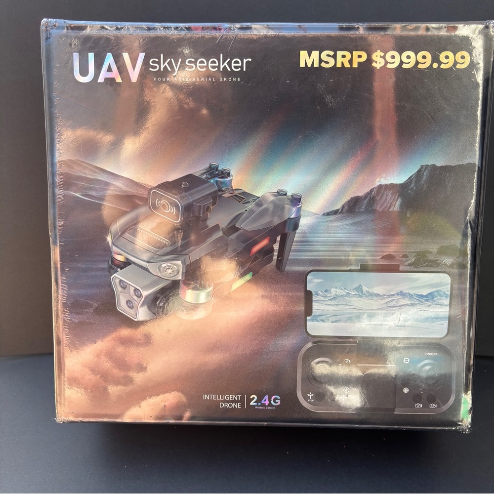 UAV Sky Seeker P19 Drone – Ultra HD Camera, Obstacle Avoidance – Sealed NEW